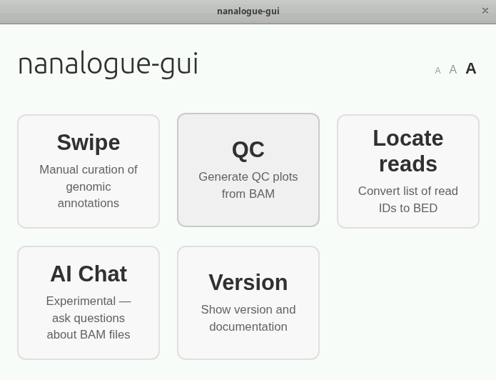 Nanalogue landing page